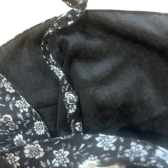 Sky & Sparrow Bandana Tie Back Top Womens Size Medium Black Floral Straps Y2K - Picture 4 of 5